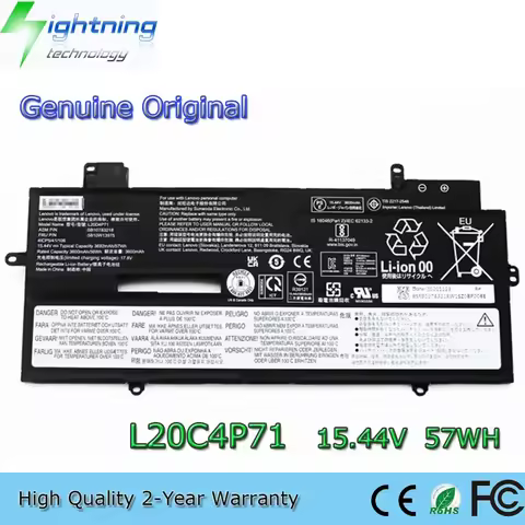 New Genuine Original L20C4P71 15.44V 57Wh Laptop Battery for Lenovo ThinkPad X1 Carbon Gen 9 2021 L2
