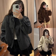 Jacket Da Bomber 2 Layers High Collar Loose Form Chunky 3 Personality Colors