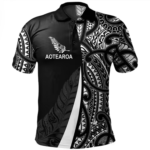 New polo shirts New Zealand NZ Flag Maori Rugby 3D Print Tops Lest We Forget Graphic Polo T Shirt Fo