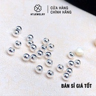 S925 Silver: Set of 10 3mm plain silver balls without patterns HTJEWELRY PH587