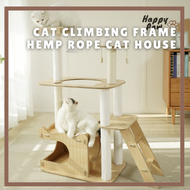 Cat Climbing Tree with Real Wood and Space Capsule Cat Bed Cat Tree Cat House