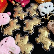 20 micrograms 24k Gold Foil LUCKY HORSE Keychain Bag Charm (99.99% Gold)
