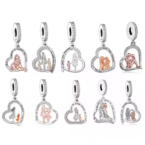 FC Jewelry Fit Original Pan Charms Bracelet 925 Silver Mother Daughter Forever Friends In Life Bead 