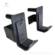 J Hooks 75 x 75mm 3 x 3" Squat Rack Barbell Holder Accessories for Power Cage J Hook J Cups Safety C