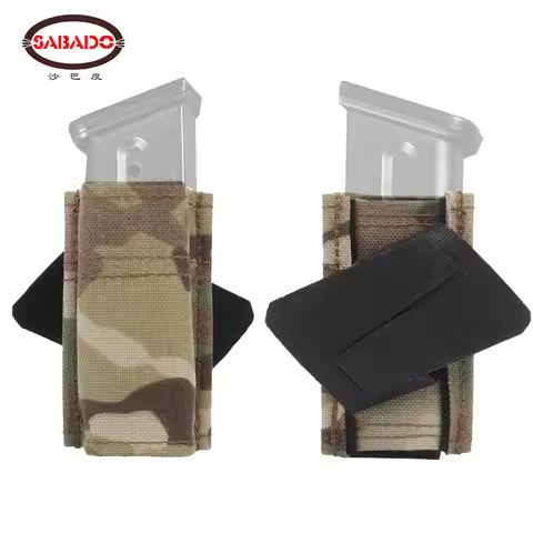 9MM Single Magazine Pouch Insert Back With Hook For M9 P226 HK USP Hunting Airsoft Faster Retention 