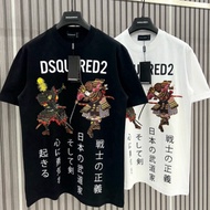 DSQ Samurai Men's T-shirt with Japanese print. Unisex Dsquared2 Loose Form T-shirt Super Hot 2024. 8
