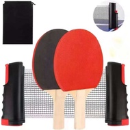 Table Tennis Net Ping Pong Rack Retractable With Ping-Pong Balls -