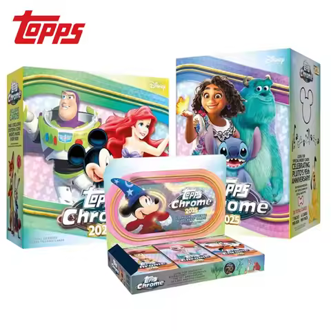 NEW 2025 Topps Chrome Disney - Mega Box Sealed Case Mickey Esa Simba Collection Card Holiday Gift To