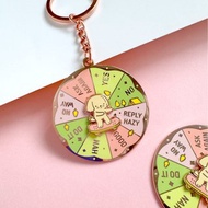 Decision Maker 轉盤琺瑯鑰匙圈 汪汪滑板款