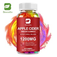 BEWORTHS Apple Cider Gummies Weight Loss Products Natural Slimming Products Cider Vinegar Bear Gummies Reduce Anxiety