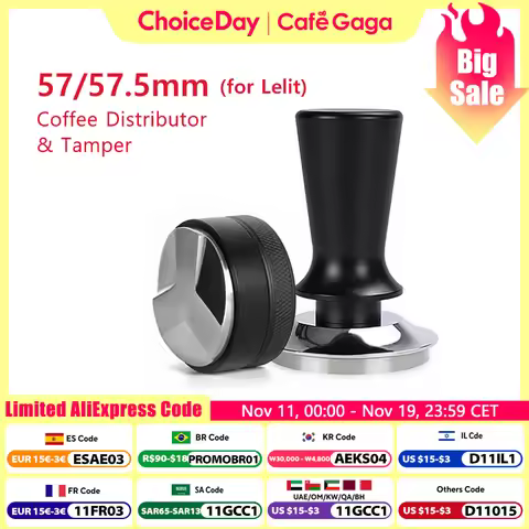 Coffee Distributor Tamper Leveler For Lelit Anna Anita 57mm 57.5mm Stainless Steel Barista Espresso 