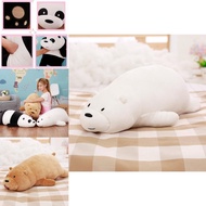 80cm We Bare Bears Pillow Cartoon Bear Grizzly Panda Soft Stuffed Doll Plush Toy