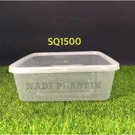 MW SQ 1500 Square Disposable Plastic Food Container [ 10 / 50 sets± ] SQ1500 - Bekas Petak Murah