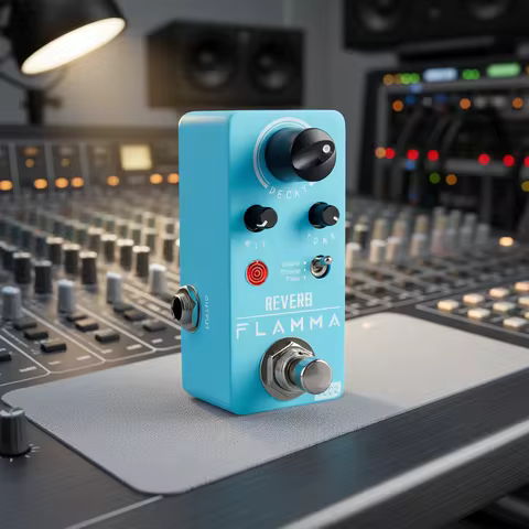 FLAMMA FC02 Electric Guitar Pedal Reverb Effects Pedal with Studio Church Plate Effects True Bypass 