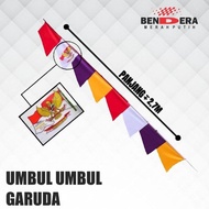 MERAH Fx-76 Red and White Polyester Pennant