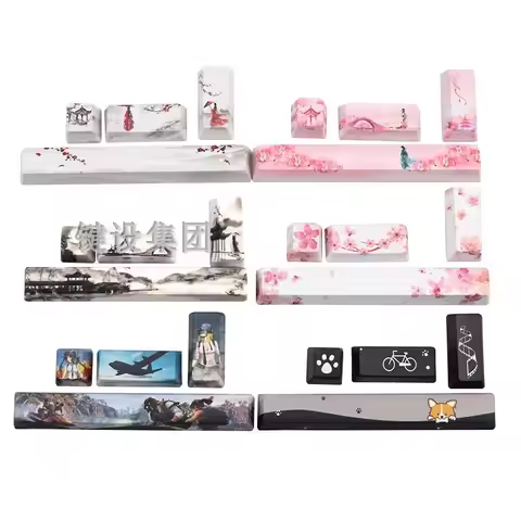 4 Keys/set PBT Dye Subbed Keycap For MX Switch Keyboard 6.25U Space 6.25X Spacebar+ESC+ 2.25U Enter 