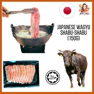 Japanese A5 Wagyu Beef/ Daging Wagyu A5 Halal/BMS10/11 /Shabu-Shabu Cut 150gm/Tray Vacuum Pack