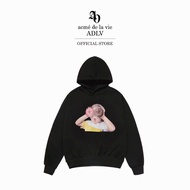 Adlv [acme de la vie] New Baby Face Donuts 1 Hoodie Black (50081SDNHDU_S6BKXX)