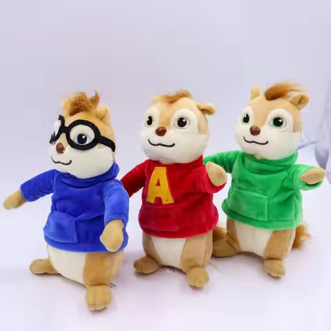20cm Game Alvin and the Chipmunks Plush Toys Kawaii Fluffy Chipmunks Stuffed Animals Children Xmas G