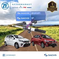 SACHS SHOCK ABSORBER PERODUA AXIA D87A & BEZZA 2016-ON FRONT & REAR (FULL SET) GOT FREE SACHS T-SHIR