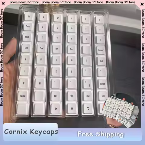 Split Keyboard Low Profile Keycaps Set PC PBT 54keycaps with Letter for Cornix Split Keyboard Caps K