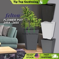 Felton Square Flower Pot 2454 & 2455 / Diamater 28.7cm & 36cm / Pasu Bunga Pokok Berkebun
