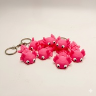 GANTUNGAN Bagcharm Keychain/ Keychain/ Axolotl flex bag hanger/ Water dragon/ Flexible greeting Keyc