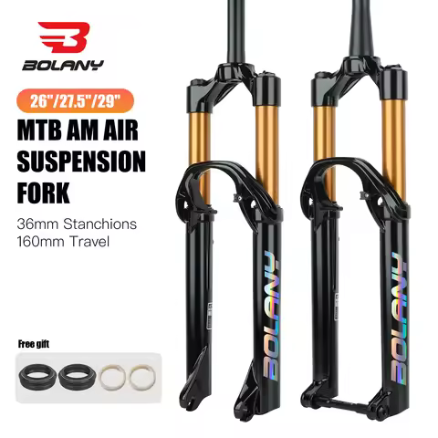 BOLANY 36mm Stanchion Air and Oil R29 Bike Fork 26/27.5/29 Inch Bicycle Fork Suspension Rebound Damp
