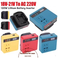 CYMX 1Pcs Smart Transformer, Dual Plug 120W Battery Inverter,  Multifunctional 18V 20V To 220V House