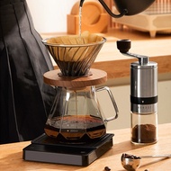 Coffee Pot V60 Coffee Dripper Set Diamond Coffee Server Glass Tea Coffee Pot Sharing Filter 2pcs Set