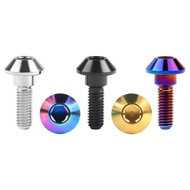 Wanyifa Titanium Bolt M6x20 25mm Umbrella Head Hexagon Socket Bolt for Motorcycle Disc Brake Fixing Bolt