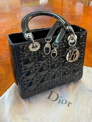 ❤️台南 Dior 黛妃包 正品 五格 漆皮 vintage 二手 斜背包 手提包 包 包包