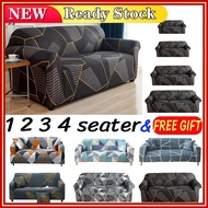 Elastic Sofa Cover L Shape Sarung Sofa sarung sofa 1 2 3 4 seater Simple Modern sarung kusyen cushion cover