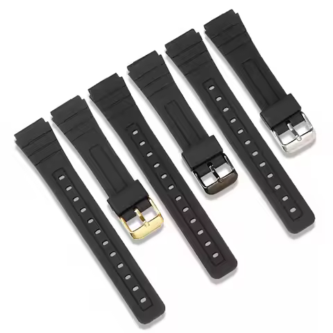 Silicone Watch Strap for CASIO F91W W-800H 18mm for W800H SGW400 F91W F84 F105/108 A158/168 AE1200/1