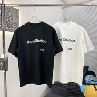 Acne Studios New Style Alphanumeric Print Loose Casual Short-Sleeved T-Shirt Men Women Same Style Tr