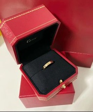 Cartier  love系列窄版戒指