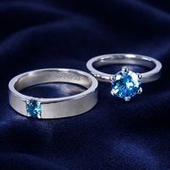 Custom Couple Engagement Wedding Rings [SAN950 C482] - 950 Silver Palladium Platinum White Gold