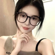 Black Frame Glasses Plain Face Handy Tool Myopia Can Be Matched with Degree Female Oversized Frame S