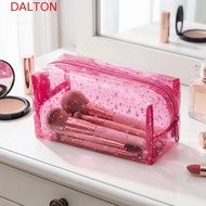 DALTON Transparent Makeup Bag, PVC Waterproof Stars pattern Portable Cosmetic Pouch, Simple Glitter 