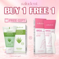 saludent Krim Pembuang Bulu 80g + Gel Aloe Vera 50g, Tanpa Sakit & Cepat | Untuk Ketiak/Kaki/Bikini