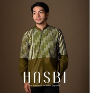 YG KEMEJA Koko BATIK Shirt For Adult Men LONG Sleeve From The FATIH INDONESIA BRAND, The Latest MODERN MUSLIM Tops, PREMIUM Office Uniforms, Luxury, Sturdy, Combination Of BATIK Motifs For Boys, Children, The Latest Eid COUPLE HASBY LONG OLIVE