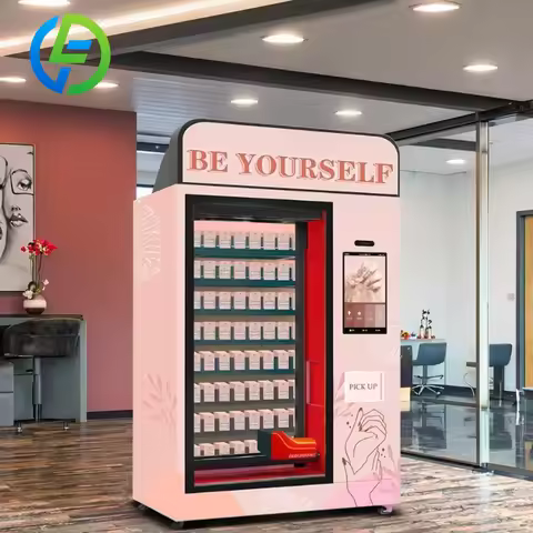 For Custom Nail Art Vending Machine Touch Screen Eyelashes & Eyelash Card Reader Lift Function with 