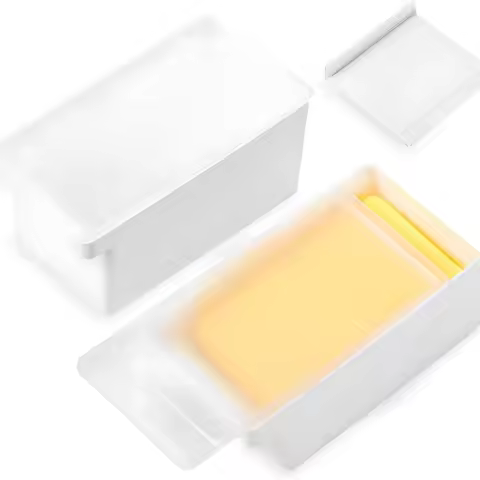 Butter Dish with Lid and Cutter Butter Holder Container Easy Cutting Slicer Butter Keeper Tray for R