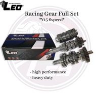 🔥Y15zr LC135 5S LEO RACING GEARBOX 6SPEED FULL MODIFY SPEED 6GEAR Y15 LC SPARK SNIPER EXCITER Gear 6