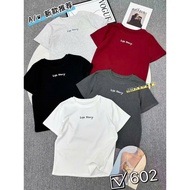 Women's short-sleeved round neck T-shirt with the word Life Diary printed on it, made in Guangzhou, 