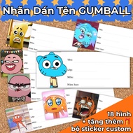 Gumbal Name Sticker - Broken Name Sticker