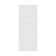 Global House ประตู HDF บานทึบ 6ฟัก HDF-F05 80x200ซม. สีขาวลายไม้ HOLZTUR รับประกันของเเท้