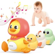 Baby Music Toy Duck Baby Belly Time Toys 12 Months Newborn Development Crawling Toy Glowing Walking 