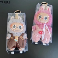 YDIJEJ ซองใส่ labubu 2pcs พีวีซีพีวีซี ¡Bu Time Doll กระเป๋าขาออก กันฝุ่นกันฝุ่น หนาขึ้น กระเป๋าแสดง