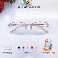 Colorful half-rimmed glasses 9929A Women